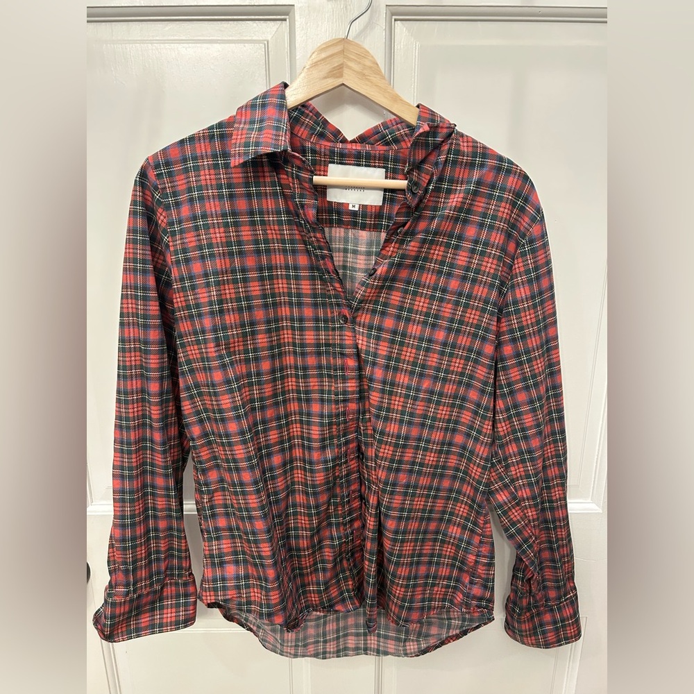 Rochelle Behrens Red Blackwatch Button Down